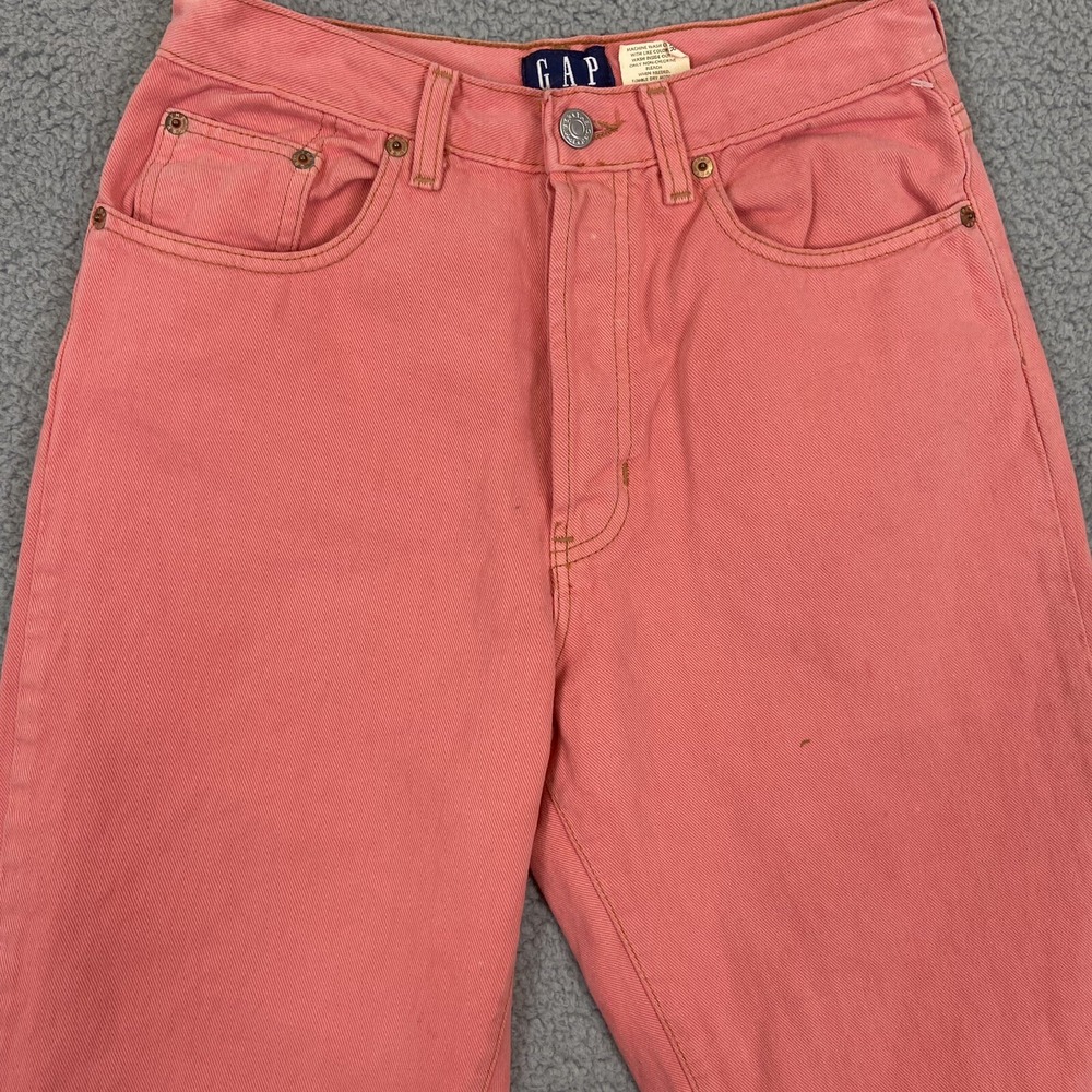 Vintage Gap Jeans Womens 8 Regular Coral Pink High Rise Classic Fit Made in USA - Picture 2 of 10